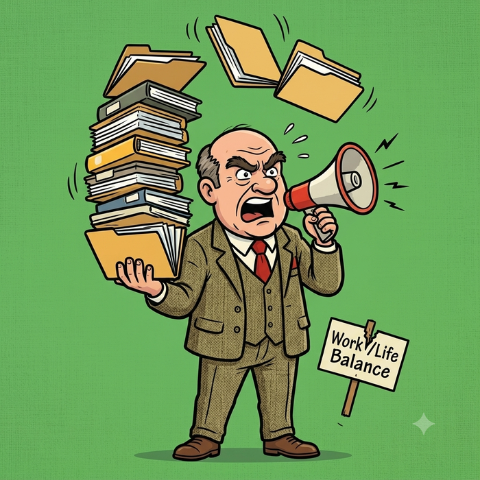 Karikatur-Porträt von Dr. Immer Recht