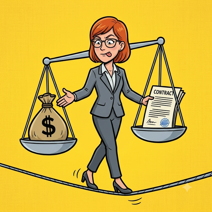 Karikatur-Porträt von Paula Schlichter